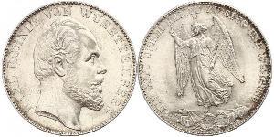 1 Thaler Regno di Württemberg (1806-1918) Argento Carlo di Württemberg