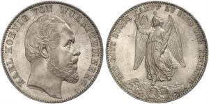 1 Thaler Regno di Württemberg (1806-1918) Argento Carlo di Württemberg