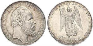 1 Thaler Regno di Württemberg (1806-1918) Argento Carlo di Württemberg