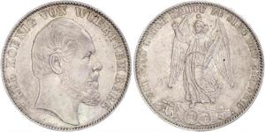 1 Thaler Regno di Württemberg (1806-1918) Argento Carlo di Württemberg