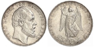 1 Thaler Regno di Württemberg (1806-1918) Argento Carlo di Württemberg