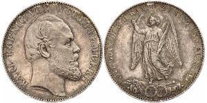 1 Thaler Regno di Württemberg (1806-1918) Argento Carlo di Württemberg