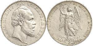 1 Thaler Regno di Württemberg (1806-1918) Argento Carlo di Württemberg