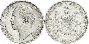 1 Thaler Regno di Württemberg (1806-1918) Argento Guglielmo I di Württemberg