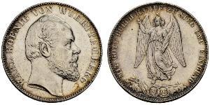 1 Thaler Regno di Württemberg (1806-1918) Argento Carlo di Württemberg