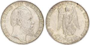 1 Thaler Regno di Württemberg (1806-1918) Argento Carlo di Württemberg