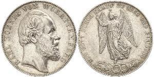 1 Thaler Regno di Württemberg (1806-1918) Argento Carlo di Württemberg