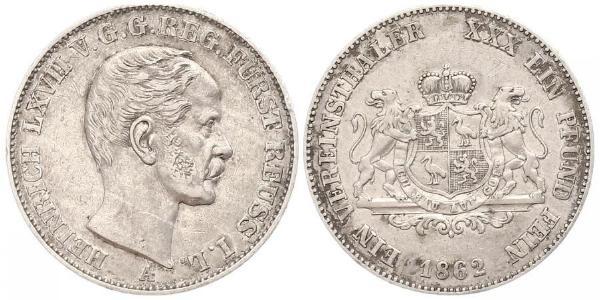 1 Thaler Reuss-Greiz (1778 - 1918) Argento Enrico LXVII di Reuss-Gera