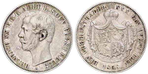 1 Thaler Reuss-Greiz (1778 - 1918) Argento Enrico XX di Reuss-Greiz