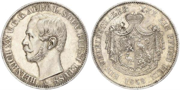 1 Thaler Reuss-Greiz (1778 - 1918) Argento Enrico XX di Reuss-Greiz