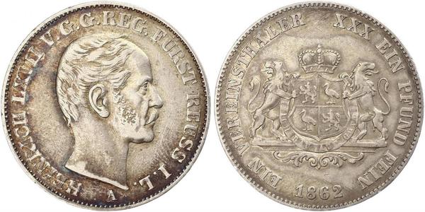1 Thaler Reuss-Greiz (1778 - 1918) Argento Enrico LXVII di Reuss-Gera
