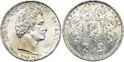 1 Thaler Regno di Baviera (1806 - 1918) Argento Ludovico I di Baviera (re)(1786 – 1868)