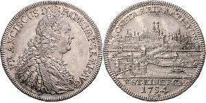 1 Thaler Sacro Romano Impero (962-1806) Argento Francesco I di Lorena(1708-1765)