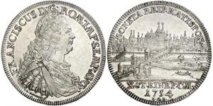 1 Thaler Sacro Romano Impero (962-1806) Argento Francesco I di Lorena(1708-1765)