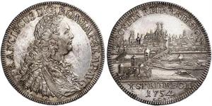 1 Thaler Sacro Romano Impero (962-1806) Argento Francesco I di Lorena(1708-1765)