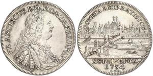 1 Thaler Sacro Romano Impero (962-1806) Argento Francesco I di Lorena(1708-1765)
