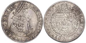 1 Thaler Sacro Romano Impero (962-1806) Argento Leopoldo I d