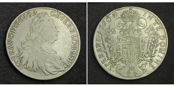 1 Thaler Sacro Romano Impero (962-1806) Argento Francesco I di Lorena(1708-1765)