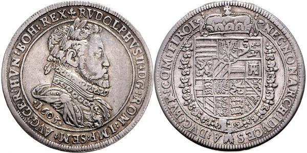 1 Thaler Sacro Romano Impero (962-1806) Argento Rodolfo II del Sacro Romano Impero (1552 - 1612)