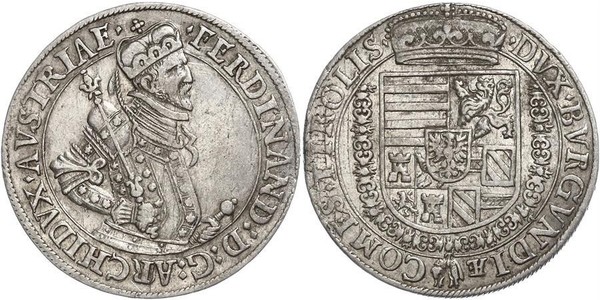 1 Thaler Sacro Romano Impero (962-1806) Argento Ferdinando II d