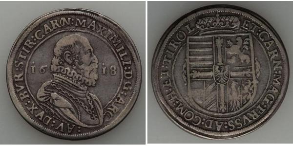 1 Thaler Sacro Romano Impero (962-1806) Argento Massimiliano III d