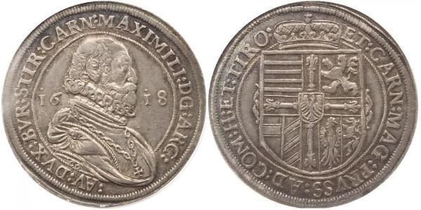 1 Thaler Sacro Romano Impero (962-1806) Argento Massimiliano III d