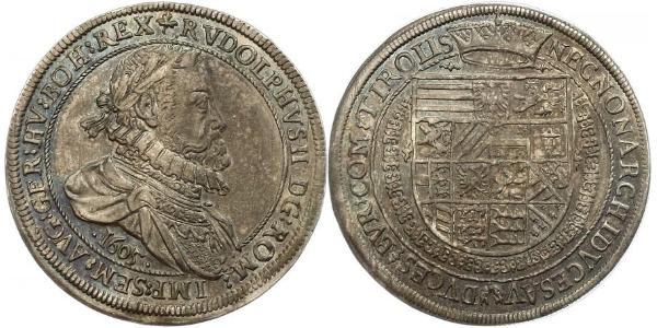 1 Thaler Sacro Romano Impero (962-1806) Argento Rodolfo II del Sacro Romano Impero (1552 - 1612)