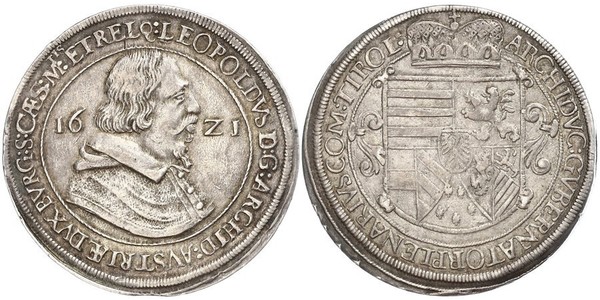 1 Thaler Sacro Romano Impero (962-1806) Argento Leopoldo V d
