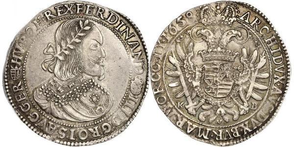 1 Thaler Sacro Romano Impero (962-1806) Argento Ferdinand III, Holy Roman Emperor (1608-1657)