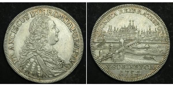 1 Thaler Sacro Romano Impero (962-1806) Argento Francesco I di Lorena(1708-1765)