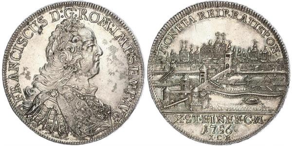 1 Thaler Sacro Romano Impero (962-1806) Argento Francesco I di Lorena(1708-1765)