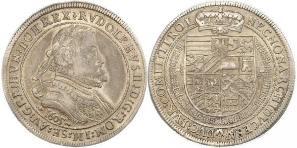 1 Thaler Sacro Romano Impero (962-1806) Argento Rodolfo II del Sacro Romano Impero (1552 - 1612)