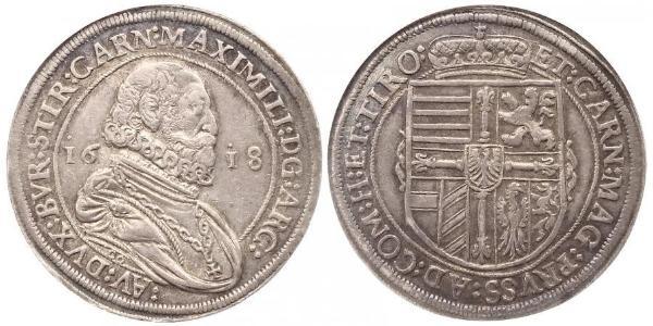 1 Thaler Sacro Romano Impero (962-1806) Argento Massimiliano III d