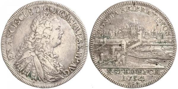 1 Thaler Sacro Romano Impero (962-1806) Argento Francesco I di Lorena(1708-1765)