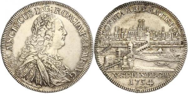 1 Thaler Sacro Romano Impero (962-1806) Argento Francesco I di Lorena(1708-1765)