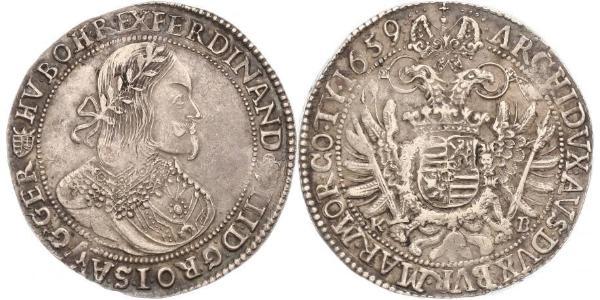 1 Thaler Sacro Romano Impero (962-1806) Argento Ferdinand III, Holy Roman Emperor (1608-1657)