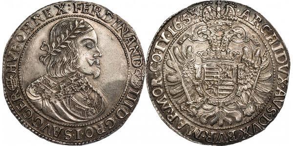 1 Thaler Sacro Romano Impero (962-1806) Argento Ferdinand III, Holy Roman Emperor (1608-1657)