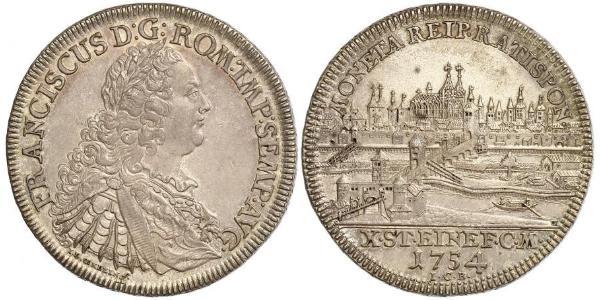 1 Thaler Sacro Romano Impero (962-1806) Argento Francesco I di Lorena(1708-1765)