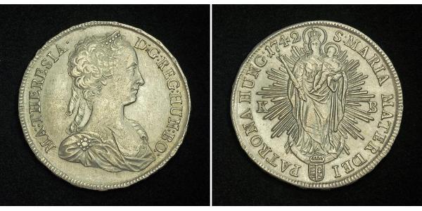 1 Thaler Sacro Romano Impero (962-1806) Argento Maria Theresa of Austria (1717 - 1780)