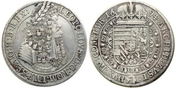 1 Thaler Sacro Romano Impero (962-1806) Argento Leopoldo I d