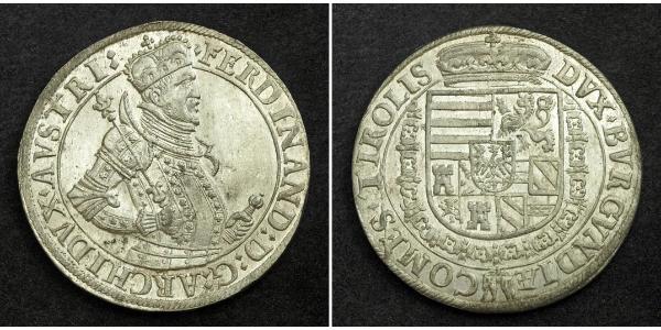 1 Thaler Sacro Romano Impero (962-1806) Argento Ferdinando II d