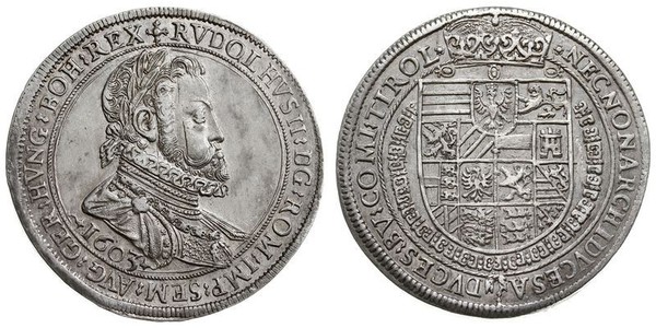 1 Thaler Sacro Romano Impero (962-1806) Argento Rodolfo II del Sacro Romano Impero (1552 - 1612)