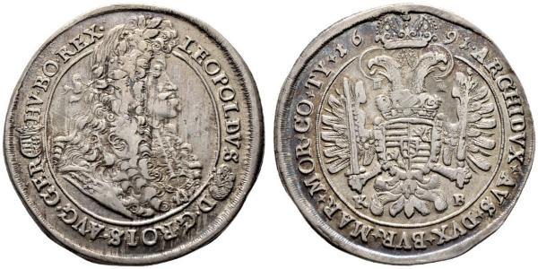 1 Thaler Sacro Romano Impero (962-1806) / Ungheria Argento Leopoldo I d