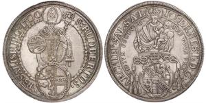 1 Thaler Salisburgo Argento 