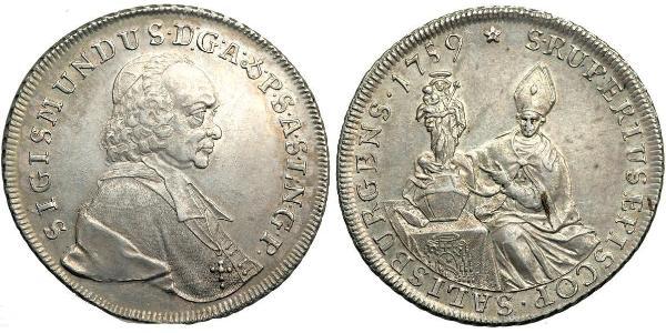 1 Thaler Salisburgo Argento Sigismund III von Schrattenbach