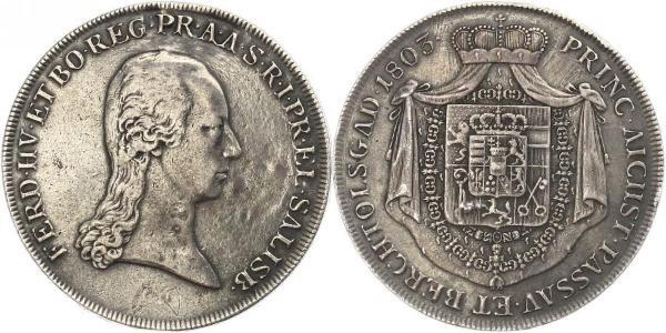 1 Thaler Salisburgo Argento Ferdinand III, Holy Roman Emperor (1608-1657)