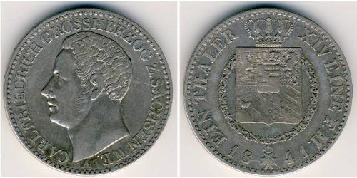 1 Thaler Sassonia-Coburgo-Gotha (1826-1920) Argento 