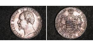 1 Thaler Sassonia-Meiningen (1680 - 1918) Argento Bernardo II di Sassonia-Meiningen