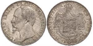 1 Thaler Sassonia-Meiningen (1680 - 1918) Argento Bernardo II di Sassonia-Meiningen