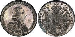 1 Thaler Stati federali della Germania Argento Franz Ludwig von Erthal (1730 - 1795)